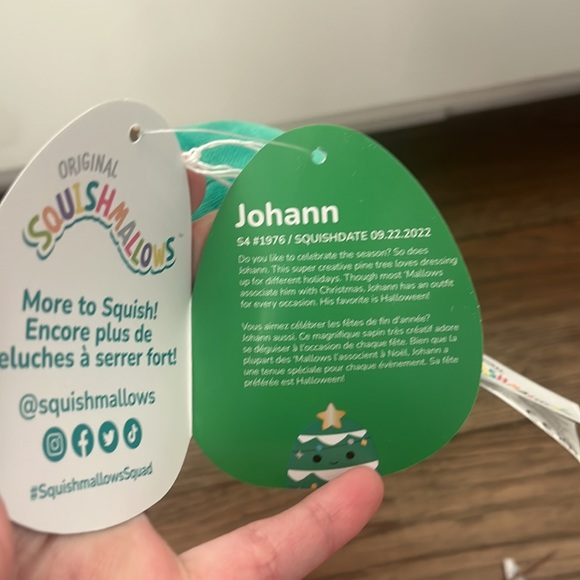 Squishmallows Christmas Johann The Christmas Tree 4” NEW 2023 - Picture 5 of 5